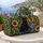 Sunflower Black Cat and Blue Vase for Artful Weekend Travel and Nature Loving Women Quilted Weekend Bag - 5