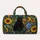 Sunflower Black Cat and Blue Vase for Artful Weekend Travel and Nature Loving Women Quilted Weekend Bag - 6