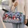 Christmas Penguin Snowflake Celebration for Winter Holiday Travel and Festive Getaways Quilted Weekend Bag - 2