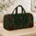 Vintage Spider Web Holly Art For Festive Holiday Travel And Winter Getaways Quilted Weekend Bag - 4