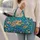 Sea Turtle Seashell Coastal Art for Summer Beach Getaways and Ocean Lovers Quilted Weekend Bag - 2