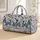 Blue Reindeer Snowflakes for Cozy Winter Getaways and Festive Holiday Travel Adventures Quilted Weekend Bag - 1