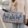 Blue Reindeer Snowflakes for Cozy Winter Getaways and Festive Holiday Travel Adventures Quilted Weekend Bag - 2