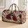 Crimson Roses and Piano Keys for Vintage Music Lovers and Concert Weekends Quilted Weekend Bag - 1