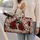 Crimson Roses and Piano Keys for Vintage Music Lovers and Concert Weekends Quilted Weekend Bag - 2