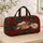 Christmas Cats And Poinsettias For Cozy Holiday Travel And Festive Winter Getaways Quilted Weekend Bag - 4