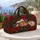Christmas Cats And Poinsettias For Cozy Holiday Travel And Festive Winter Getaways Quilted Weekend Bag - 5