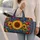 Autumn Sunflowers, Honeybees And Apples For Harvest Picnics And Seasonal Travel Adventures Quilted Weekend Bag - 2