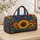 Autumn Sunflowers, Honeybees And Apples For Harvest Picnics And Seasonal Travel Adventures Quilted Weekend Bag - 4