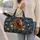 Chestnut Horse and Alpine Wildflowers for Rustic Mountain Getaways and Country Escapes Quilted Weekend Bag - 2
