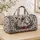 White Winter Horse and Evergreen Berries for Cozy Holiday Travel and Snowy Escapes Quilted Weekend Bag - 4