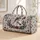 White Winter Horse and Evergreen Berries for Cozy Holiday Travel and Snowy Escapes Quilted Weekend Bag - 1