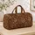 Cocoa Brown Heart Paisley for Relaxed Getaways and Thoughtful Travel Gift Giving Quilted Weekend Bag - 4