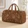 Cocoa Brown Heart Paisley for Relaxed Getaways and Thoughtful Travel Gift Giving Quilted Weekend Bag - 1