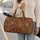 Cocoa Brown Heart Paisley for Relaxed Getaways and Thoughtful Travel Gift Giving Quilted Weekend Bag - 2