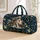 Golden Horse with Teal Feather Mane for Bohemian Travel and Relaxed Weekend Getaways Quilted Weekend Bag - 1