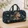 Golden Horse with Teal Feather Mane for Bohemian Travel and Relaxed Weekend Getaways Quilted Weekend Bag - 4