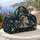 Golden Horse with Teal Feather Mane for Bohemian Travel and Relaxed Weekend Getaways Quilted Weekend Bag - 5