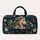 Golden Horse with Teal Feather Mane for Bohemian Travel and Relaxed Weekend Getaways Quilted Weekend Bag - 6