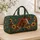 Chestnut Horse and Sunflower Meadow for Equestrian Travel and Relaxed Weekend Getaways Quilted Weekend Bag - 4