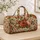 Terracotta Rose Bouquet for Sunny Garden Getaways and Relaxed Weekend Escapes Quilted Weekend Bag - 4
