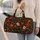 Autumn flowers Amber Leaves Charcoal Botanical Foliage Charcoal Autumn Florals and Copper Quilted Weekend Bag - 2