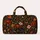 Autumn flowers Amber Leaves Charcoal Botanical Foliage Charcoal Autumn Florals and Copper Quilted Weekend Bag - 6