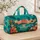 Retro Turquoise Coral Colorblock Style For Sunny Beach Days And Relaxed Travel Getaways Quilted Weekend Bag - 4