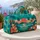 Retro Turquoise Coral Colorblock Style For Sunny Beach Days And Relaxed Travel Getaways Quilted Weekend Bag - 5