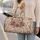 Dusty Rose Floral Heart Keepsake for Sister Birthday and Family Travel Gifts Quilted Weekend Bag - 2