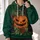 Halloween Pumpkin and Black Cats for Spooky Autumn Nights, Women’s Fall Style All-over Print Hoodie (Lightweight) - 2
