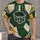 Green Gold Football Helmet Patchwork for Game Day Tailgates and Outdoor Fan Apparel All-over Print Unisex T-shirt - 4