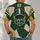 Green Gold Football Helmet Patchwork for Game Day Tailgates and Outdoor Fan Apparel All-over Print Unisex T-shirt - 6