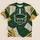 Green Gold Football Helmet Patchwork for Game Day Tailgates and Outdoor Fan Apparel All-over Print Unisex T-shirt - 1