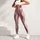 Blush Pink and Taupe Vertical Stripes for Yoga, Pilates and Everyday Active Style Leggings - 5