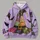 Patchwork Witch Hat and Bats for Halloween Parties and Cozy Autumn Days All-over Print Hoodie (Lightweight) - 4