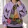 Patchwork Witch Hat and Bats for Halloween Parties and Cozy Autumn Days All-over Print Hoodie (Lightweight) - 2