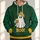Cheese Hat Ghost with Beer Mug for Halloween Game Day Fun All-over Print Hoodie (Lightweight) - 1