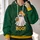 Cheese Hat Ghost with Beer Mug for Halloween Game Day Fun All-over Print Hoodie (Lightweight) - 2
