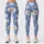 White Daisies on Periwinkle Blue for Yoga, Pilates and Everyday Style Leggings - 3