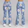 White Daisies on Periwinkle Blue for Yoga, Pilates and Everyday Style Leggings - 9