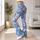White Daisies on Periwinkle Blue for Yoga, Pilates and Everyday Style Leggings - 11