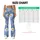 White Daisies on Periwinkle Blue for Yoga, Pilates and Everyday Style Leggings - 7