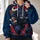 Blue Bull Football Mascot for Game Day Tailgating and Fall Sports Fans All-over Print Hoodie (Lightweight) - 2