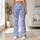Lavender Fan Scales With White Blossoms For Yoga, Pilates And Everyday Outings Wear Leggings - 12