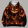 Fiery Jack-o'-Lantern Faces for Halloween Parties and Cozy Autumn Gatherings All-over Print Hoodie (Lightweight) - 4