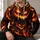 Fiery Jack-o'-Lantern Faces for Halloween Parties and Cozy Autumn Gatherings All-over Print Hoodie (Lightweight) - 6