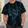 Cyan Rune Dragon Cloak Motifs for Medieval Fantasy Cosplay and Viking Festival Wear All-over Print Unisex T-shirt - 5