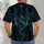 Cyan Rune Dragon Cloak Motifs for Medieval Fantasy Cosplay and Viking Festival Wear All-over Print Unisex T-shirt - 6