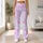 Lavender Gingham Hearts and Pink Bows for Yoga, Pilates, and Everyday Outings Leggings - 11